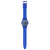 Blaue Damenuhr am schmalen Silikonarmband mit Dornschließe