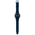 Swatch Originals Large Herrenuhr mit blauem Silikonarmband, rundem Zifferblatt und grünen Akzenten