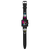 Unisex-Armbanduhr am schwarzen Armband mit quadratischem, schwarzem Zifferblatt
