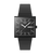 Herrenarmbanduhr Swatch mit schwarzem Armband und quadratischem Zifferblatt