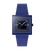 Swatch Square-Armbanduhr mit blauem Zifferblatt, rechteckigem Gehäuse und Quarzwerk