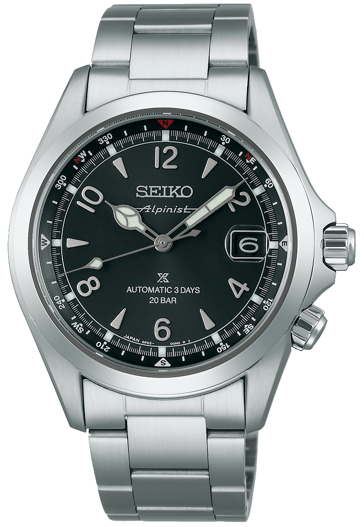 Montre Seiko Prospex pour homme avec cadran noir et bracelet en acier inoxydable