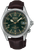 Montre Seiko Prospex pour homme avec cadran vert foncé et bracelet en cuir marron