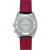 Montre Seiko Prospex pour homme avec fond de boîtier Datsun et bracelet en cuir rouge.