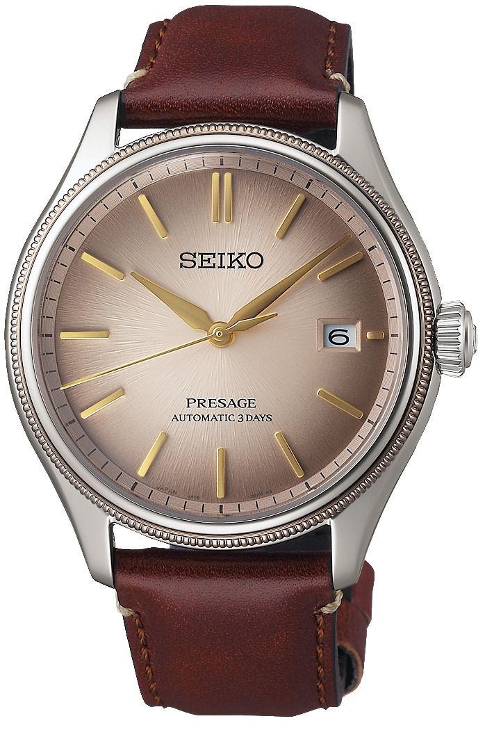 Montre Seiko Presage SPB529J1 pour homme • Réserve de marche 72h • Bracelet en cuir recyclé