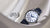 Seiko Presage Herrenuhr mit blauem Lederarmband und weißem Zifferblatt, Automatikuhr