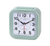 Réveil JVD avec cadran analogique et boîtier vert pastel