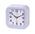 Réveil analogique avec boîtier blanc et cadran rond, trotteuse