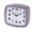 Réveil analogique JVD avec cadran blanc, aiguilles vertes et chiffres noirs