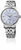 Montre automatique avec cadran bleu, boîtier en acier inoxydable argenté et bracelet en métal