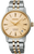 Montre automatique avec cadran doré, bracelet bicolore (Or/Acier)