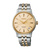 SEIKO Presage Automatik-Armbanduhr mit goldfarbenem Zifferblatt und Edelstahlband