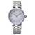 Seiko Classic Damenarmbanduhr mit silbernem Metallarmband und hellem Zifferblatt