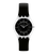 Armbanduhr mit schwarzem Silikonarmband, schwarzem Zifferblatt und silbernem Gehäuse