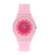 Swatch Damenuhr in Rosa, ultra-slim mit Farbverlauf-Zifferblatt