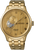 Montre homme avec cadran doré et bracelet en métal doré