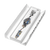 Offene Uhrenverpackung mit eingelegter Armbanduhr im Spritzdesign