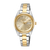 Seiko Damenarmbanduhr mit goldenem Zifferblatt, zweifarbigem Edelstahlband und Datumsanzeige