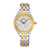 Seiko Damen-Armbanduhr: zweifarbiges Metallband, weißes Zifferblatt mit goldenen Akzenten