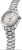 Bracelet pour homme avec bracelet en acier inoxydable argenté et cadran clair