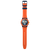 Swatch Herren-Armbanduhr, orangefarbenes Silikonarmband mit Chronograph-Zifferblatt
