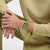 Herren-Armbanduhr mit blauem Neongummiband, gelbem Gehäuse und Chronographen-Zifferblatt