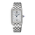 Seiko Damenarmbanduhr mit silbernem Edelstahlband, weißem Zifferblatt und römischen Ziffern