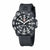 Bracelet de montre pour homme avec cadran noir, bracelet en silicone noir et affichage de la date