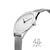 Bering Damenuhr, 48 mm, silbernes Zifferblatt und silbernes Milanaise-Armband