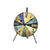 Horloge de table rétro avec cadran multicolore et pieds noirs, horloge ronde