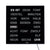 Table et horloge murale avec affichage LED textuel : écran noir avec le texte de l'heure « IL EST »
