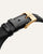 Mockberg Timeless Armband: schwarzes Lederband mit goldfarbener Dornschließe