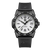Montre de plongée Luminox avec cadran blanc, aiguilles noires et guichet date à 3h