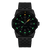 Montre noire pour femme avec index luminescents et bracelet en métal noir