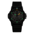 Bracelet de montre pour homme avec cadran beige, lunette noire et index luminescents verts