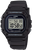 Montre Casio pour homme, boîtier noir et affichage numérique, bracelet noir