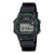Herren-Armbanduhr mit digitaler Anzeige und grünem LIGHT-Button, schwarzem Bio-Resinband
