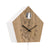 Coucou horloge aspect bois avec chiffres, aiguilles noires et motif AMS, sortie supérieure
