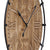 Horloge murale : cadran en bois avec aiguilles noires et index dorés, AMS