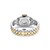 Rückansicht Bicolor Armbanduhr mit Gliederarmband in Silber und Gold, Thomas Sabo