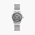 Thomas Sabo Damenuhr mit silbernem Milanaise-Armband und schwarzem Blumen-Zifferblatt