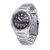 Montre Casio pour homme avec boîtier et bracelet argentés, couronne latérale, cadran noir