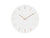 Horloge murale avec cadran blanc rond, index et aiguilles dorés