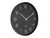Horloge murale Karlsson avec cadran noir, chiffres et aiguilles blancs, ronde