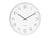 Horloge murale ronde blanche avec aiguilles noires et index bâtons sur le cadran