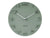 Horloge murale Karlsson vert jungle, chiffres romains et aiguilles blanches, vue de face