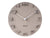 Horloge murale Karlsson gris chaud, chiffres arabes sur le bord, aiguilles et cadran blancs