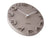 Horloge murale Karlsson gris chaud avec chiffres arabes sur le bord, cercle de cadran et aiguilles visibles