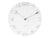 Horloge murale avec cadran blanc, chiffres rectangulaires et aiguilles sombres