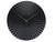 Horloge murale Karlsson Sensu XL avec relief rond en éventail, cadran noir et aiguilles